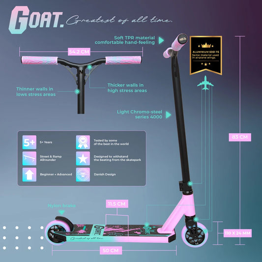 NKD Goat Stuntstep 83cm / 85cm Roze Teal