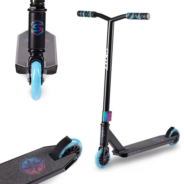 SKITT Stuntstep Scout Zwart - Neochrome 75cm