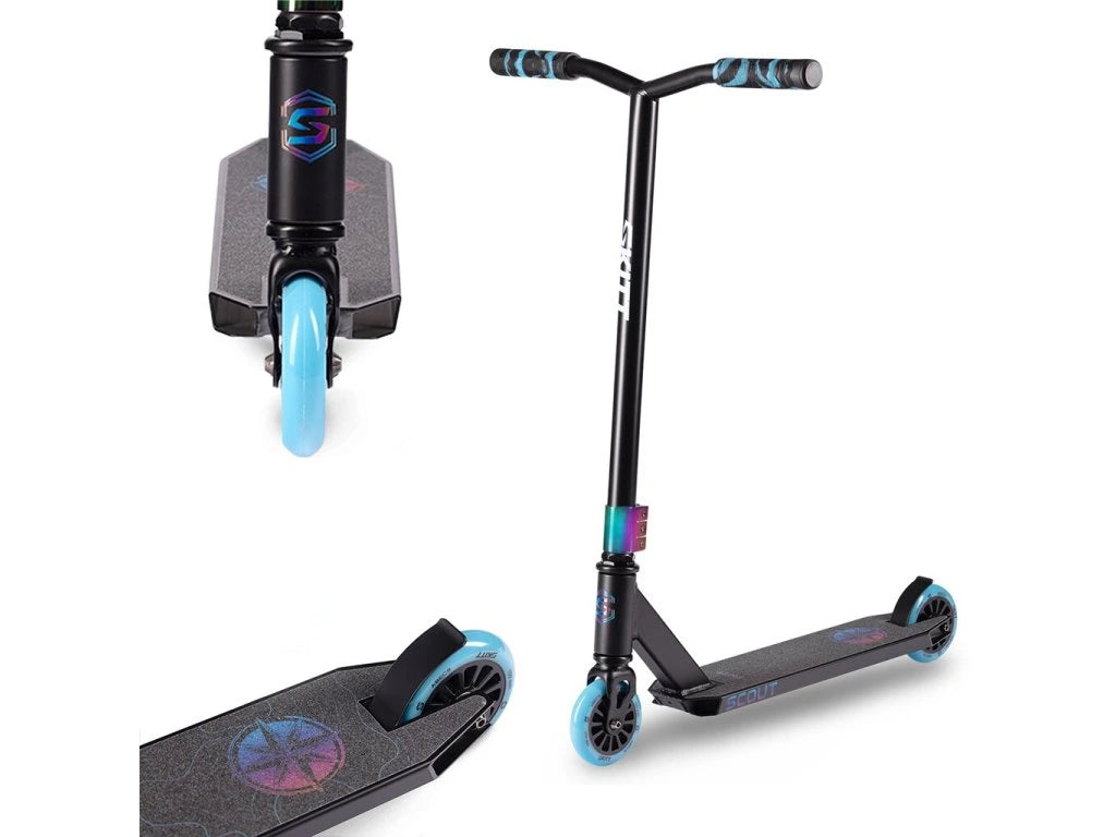 SKITT Stuntstep Scout Zwart - Neochrome 75cm