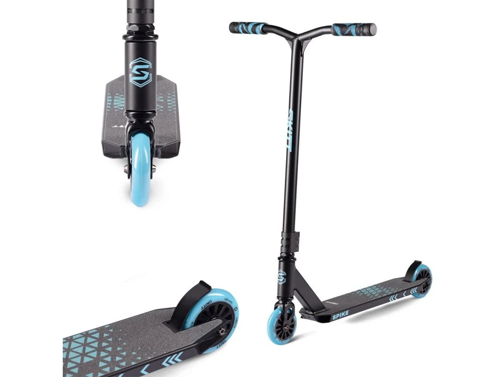 SKITT Stuntstep Spike Zwart - Blauw 79cm