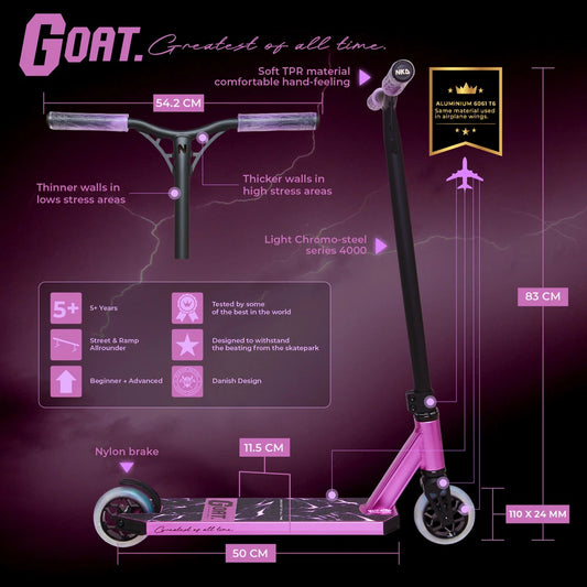 NKD Goat Stuntstep 83cm / 85cm Paars