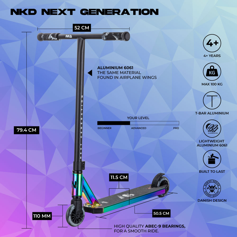 NKD Next Generation 2025 V2 Stuntstep Neochrome 79.5cm