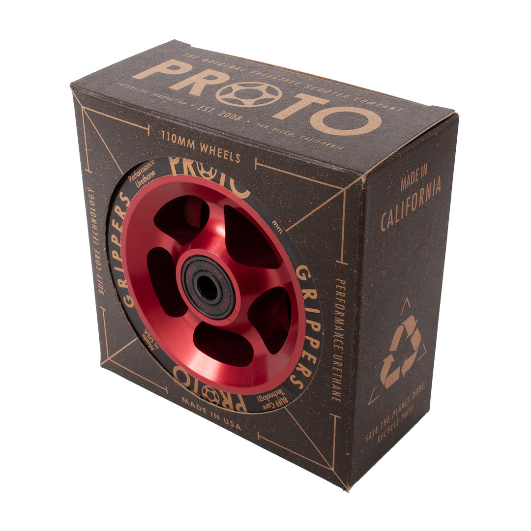 PROTO Gripper 110 Wheel Black on Red