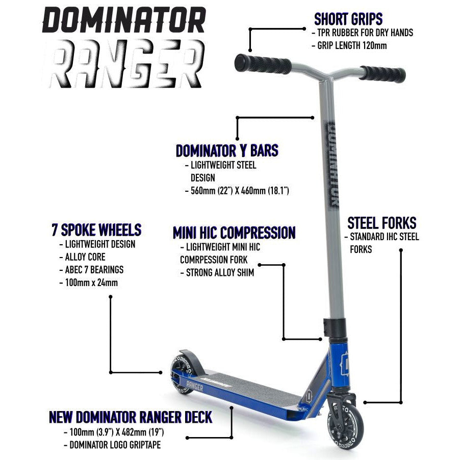 Dominator Ranger Scooter Green Black