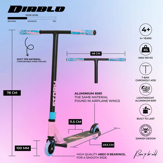 Story / NKD Diablo Stuntstep Roze 78cm