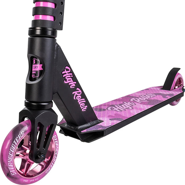 Story High Roller Stuntstep Roze Zwart 84cm