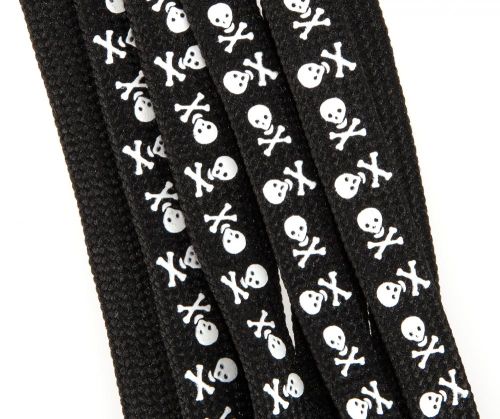 Suregrip Laces Slip-Not Black White Skull