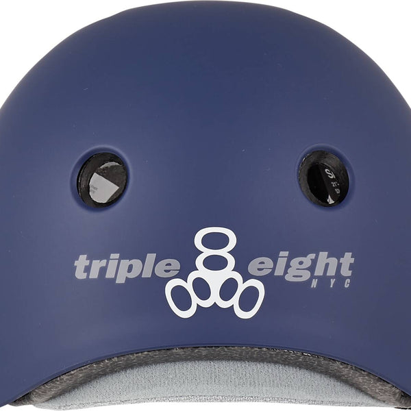 Triple Eight Certified Sweatsaver S-M Helmet Navy Rubber