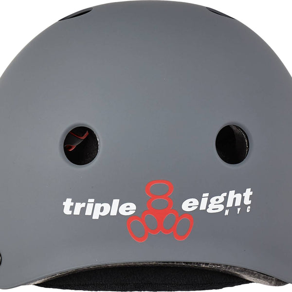 Triple Eight Certified Sweatsaver S-M Helmet Carbon Rubber